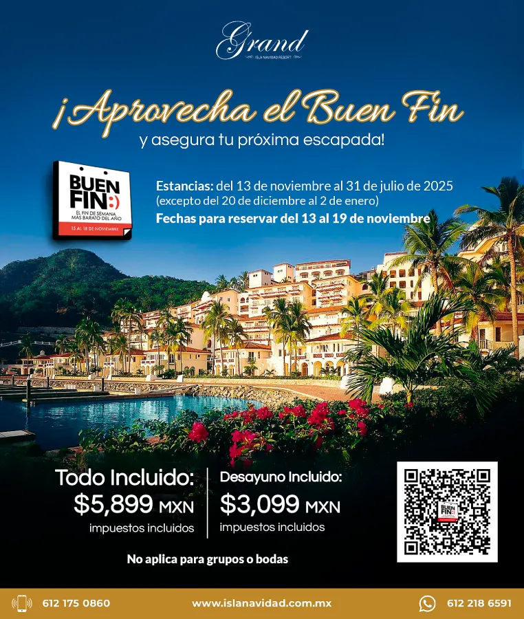 Oferta de Hospedaje Buen Fin Isla Navidad Resort